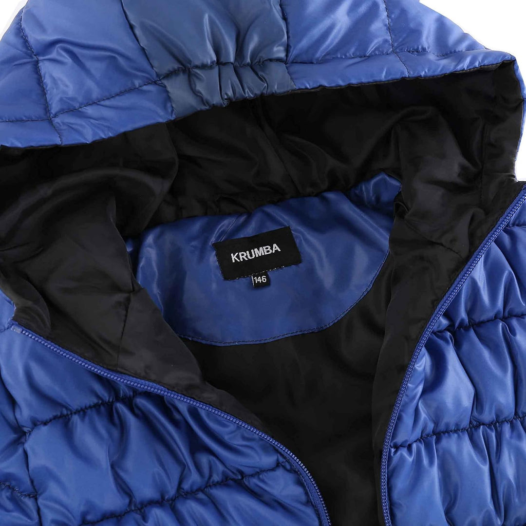 Krumba Jungen Wasserdicht Kapuze Puffer Jacken, 128 Dunkelblau
