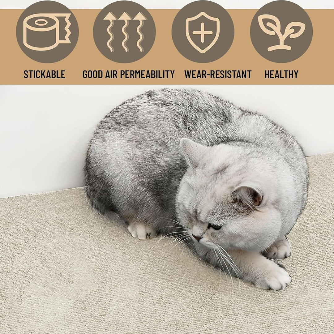 Selbstklebend Kratzteppich Katze, dellyy Kratzmatte Selbstklebend Zuschneidbar, Kratzbretter Katze W