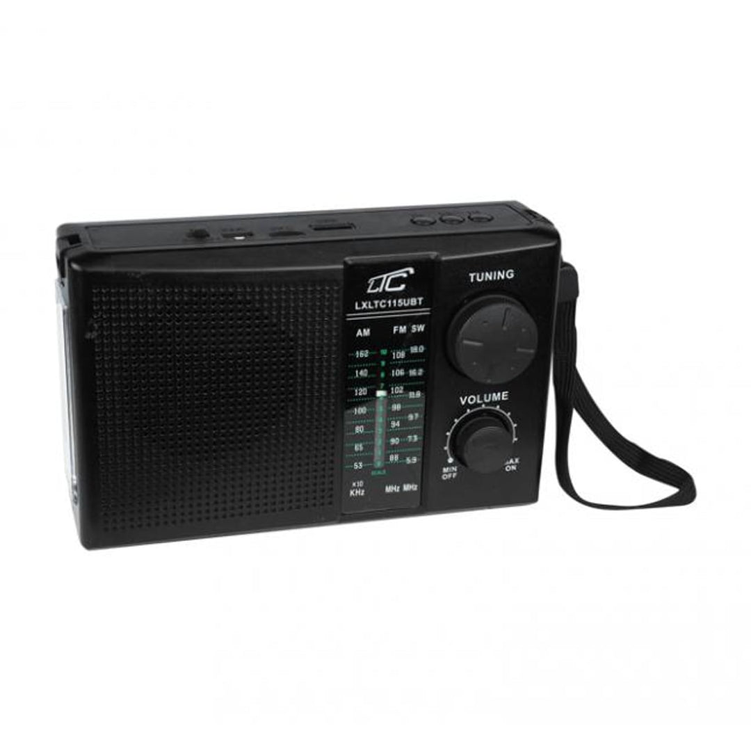 LTC LXLTC115UBT NER Tragbares Radio mit Solarpanel,Teleskopantenne und Bluetooth-Konnektivität, FM/A
