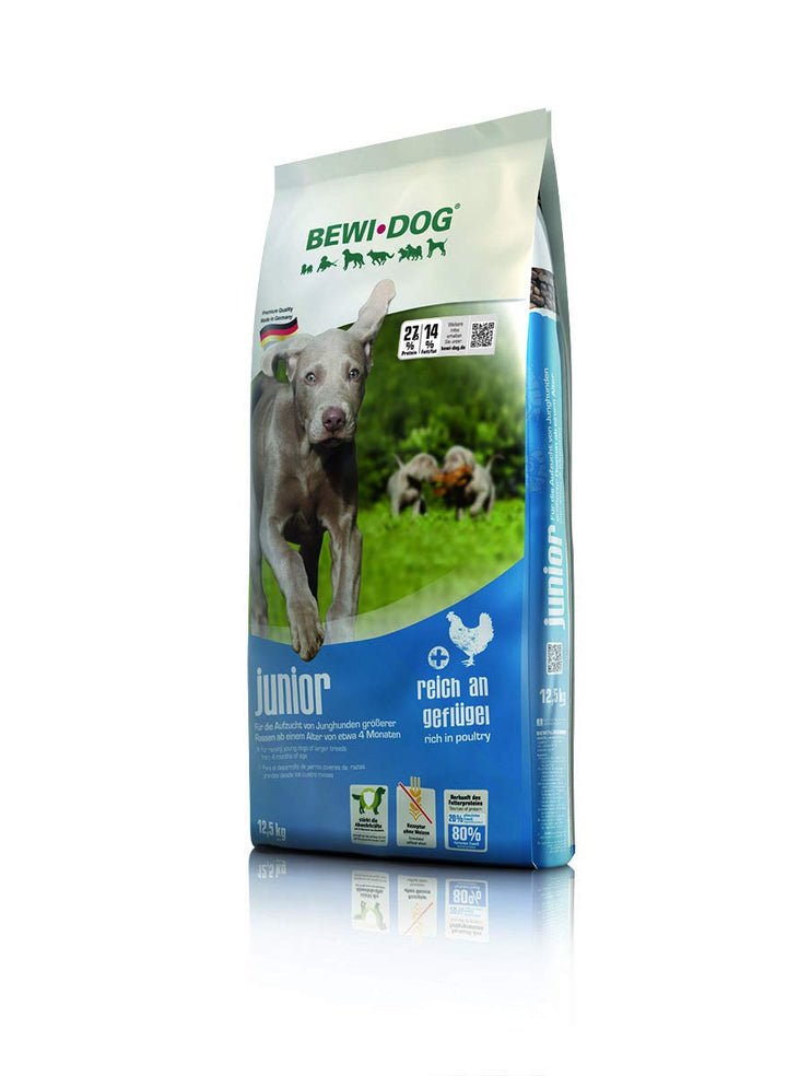 BEWI DOG Junior [12,5 kg] Hundefutter | Trockenfutter für junge Hunde ab 4. Monat | ohne Weizen & So
