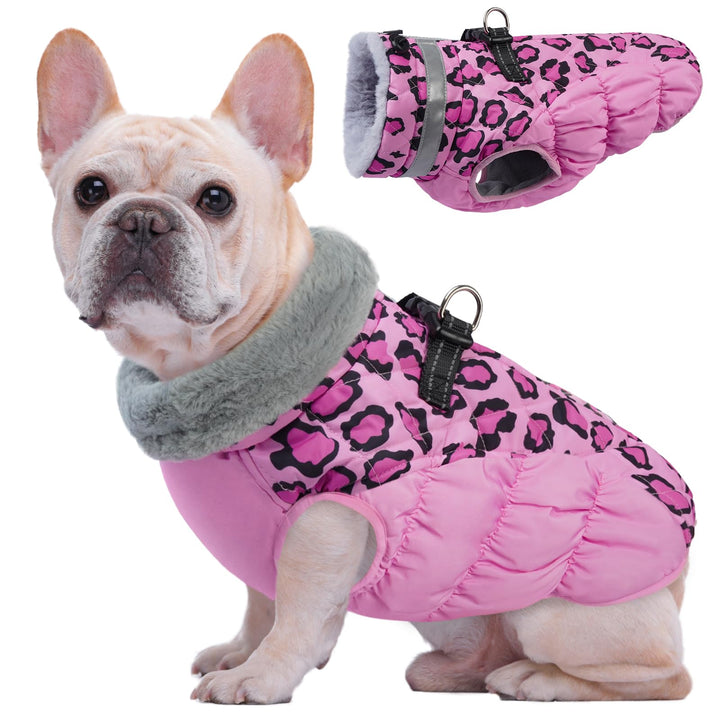 Kuoser Warme Hundejacke, Reflektierende Hundemantel, Winddichte Hundemantel für Kleine Hunde,Moden H