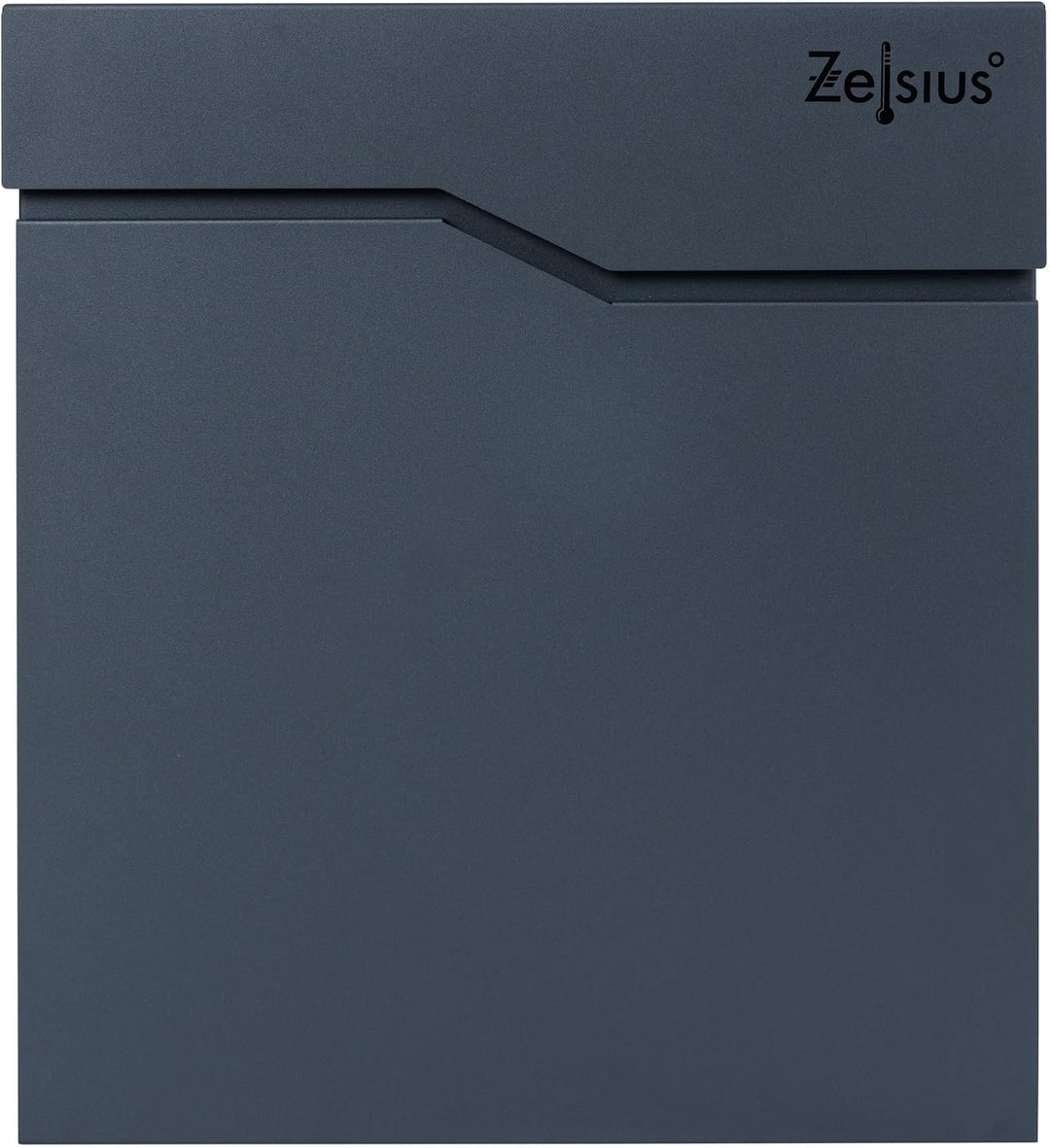 Zelsius Briefkasten Wave mit Zeitungsfach | integrierter Soft-Close-Effekt | Postbox in RAL7016 Anth