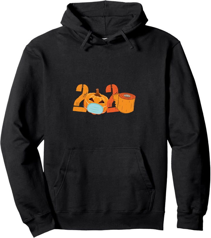 2020 Kürbis in der Maske Toilettenpapierspinne Pullover Hoodie
