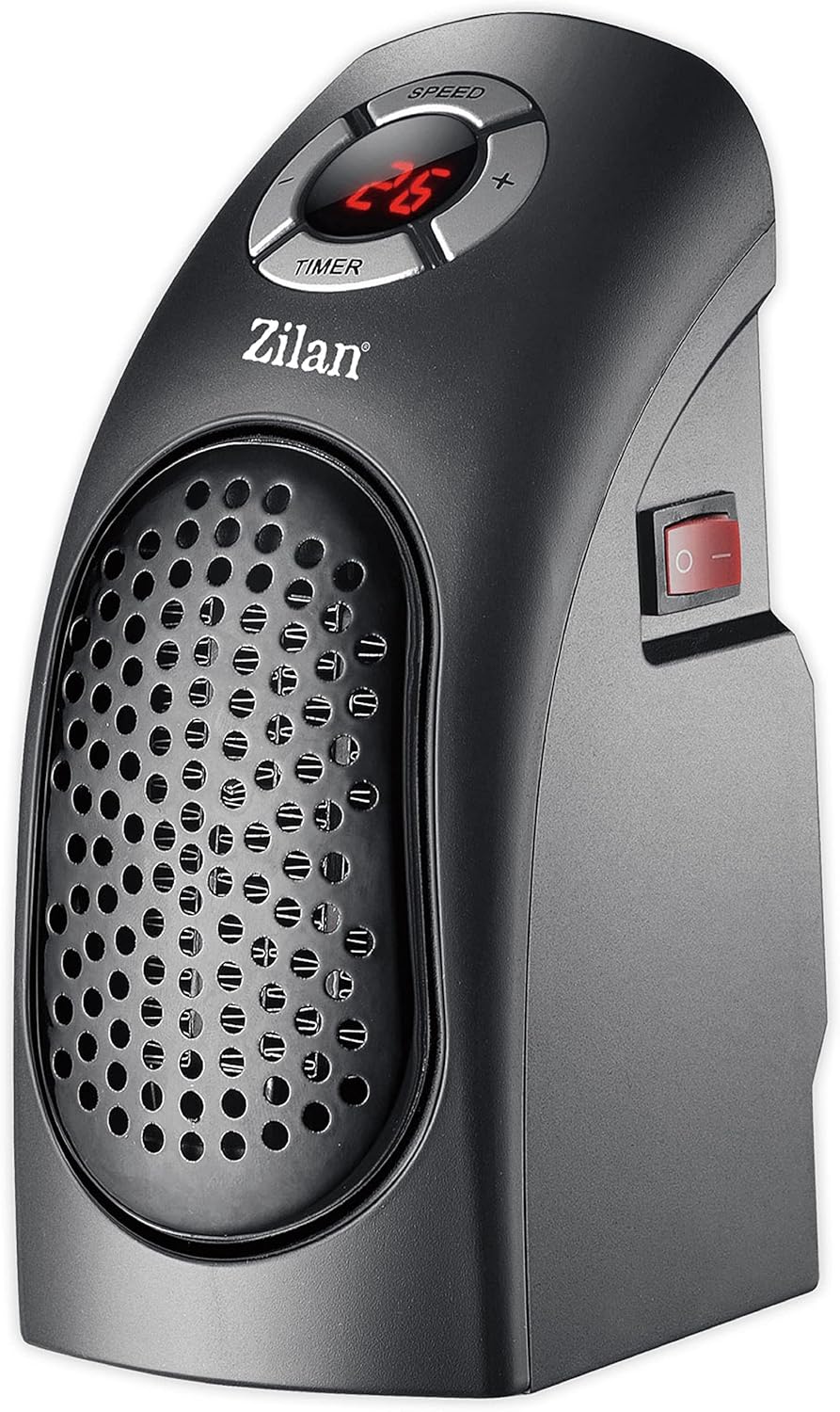 Mini Heizlüfter | 12h Timer | Digitale LCD-Anzeige | 400 Watt | Mini Elektroheizung | Mobiler Heizlü