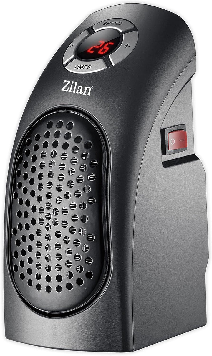 Mini Heizlüfter | 12h Timer | Digitale LCD-Anzeige | 400 Watt | Mini Elektroheizung | Mobiler Heizlü