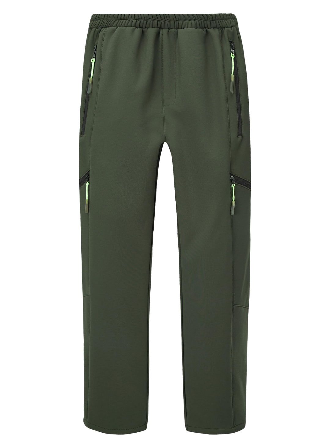 CAMLAKEE Trekkinghose Kinder Thermohose Jungen Wanderhose Mädchen Hose Gefüttert, Armee