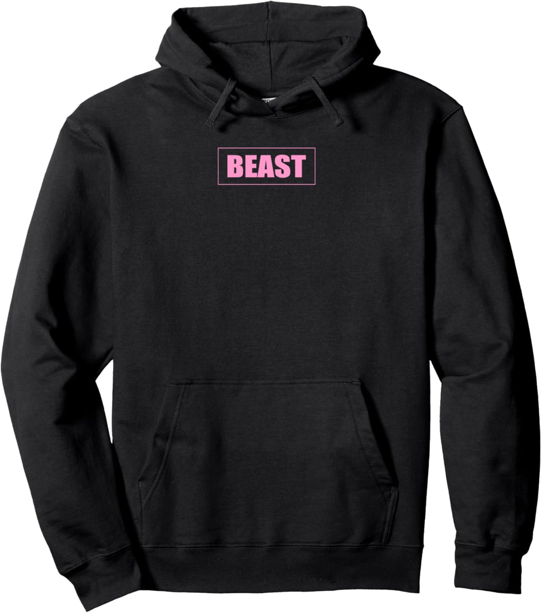 Beast Gym Motivation rosa Farbe Fitness Workout Sport Pullover Hoodie