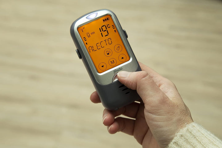 Alecto DBX68GS - Babyphone - Babyfon mit 1km Reichweite - Wiederaufladbare Eltern-Baby-Einheit - Tou