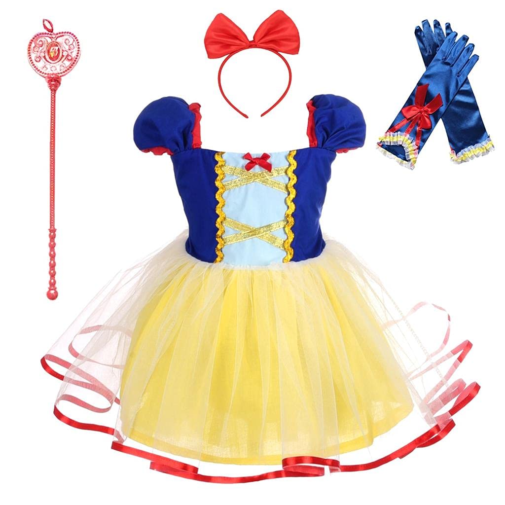 Lito Angels Mädchen Prinzessin Schneewittchen Cinderella Meerjungfrau Rapunzel Kleid Kostüm Weihnach