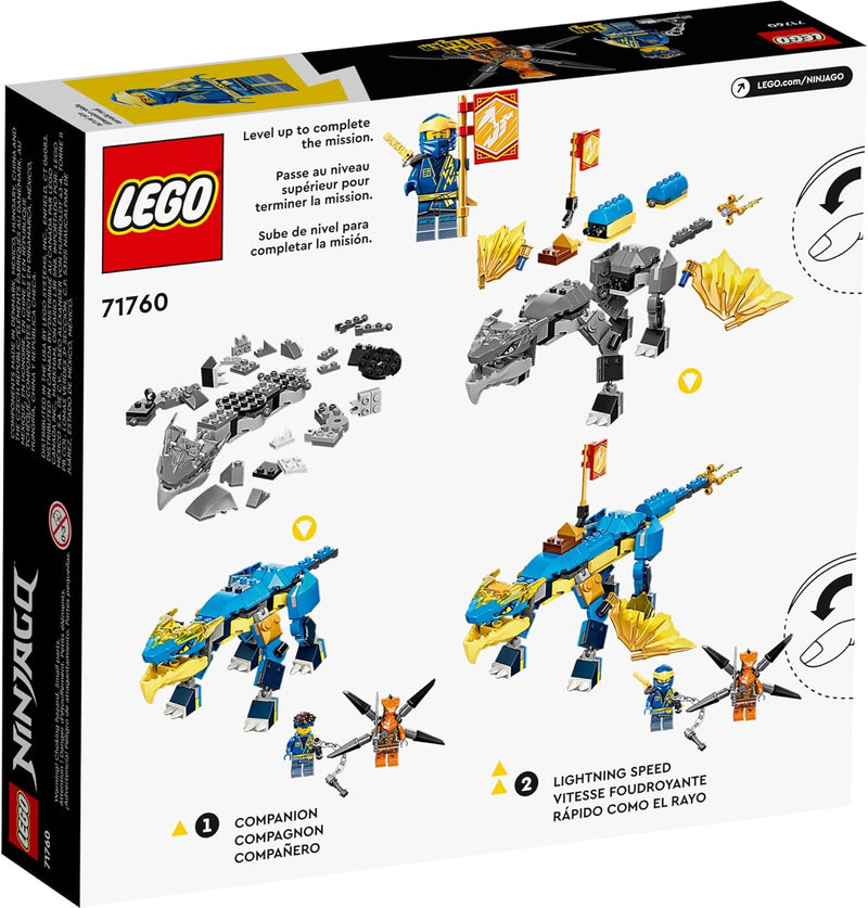 Lego Set - Ninjago Jays Donnerdrache EVO 71760 + Zanes Power-Up-Mech EVO 71761, für Kinder ab 6 Jahr