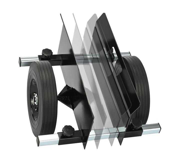 bimiti Schwerlast Plattenwagen bis 200kg mit 2 Vollgummirädern | Klemmbreite 0–23cm / 0–9,05in, geei