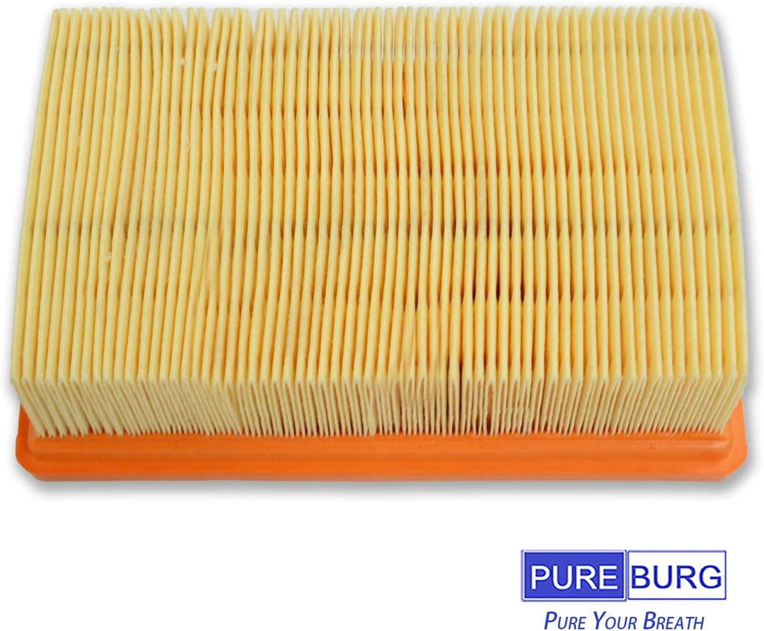 PUREBURG 2 Flachfilter mit 12 Staubsaugerbeutel Filterset kompatibel mit Kärcher WD4 WD5 WD6 WD5P WD