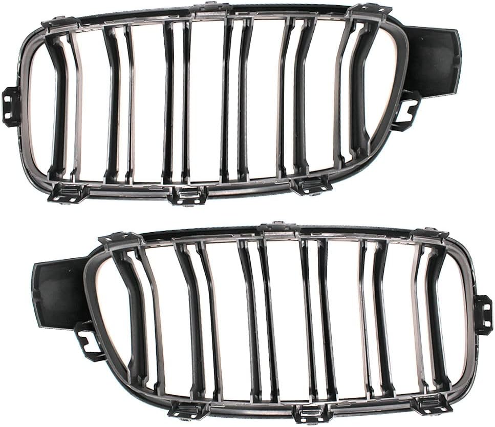 HZTWFC Sportgrill Grills Nierengitter Dual Slat Mattschwarzer Frontstossstangengrill für BMW 3er F30