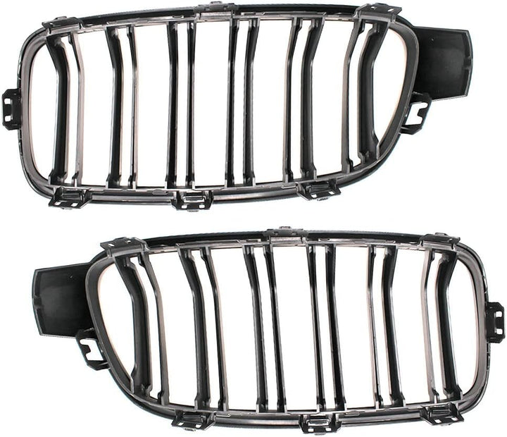 HZTWFC Sportgrill Grills Nierengitter Dual Slat Mattschwarzer Frontstossstangengrill für BMW 3er F30