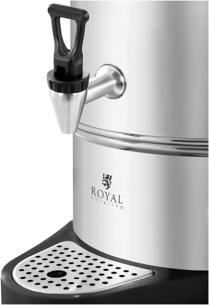 Royal Catering RCWK 10A Glühweinkocher Heissgetränkeautomat 10 L - 11,5 L 1600 W Edelstahl Abtropfsc
