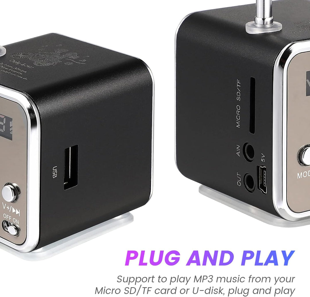 iplusmile Td-V26 Digital Lautsprecher Mini Lautsprecher Fm Radio Stereo Mp3 Mp4 Musikplayer Unterstü