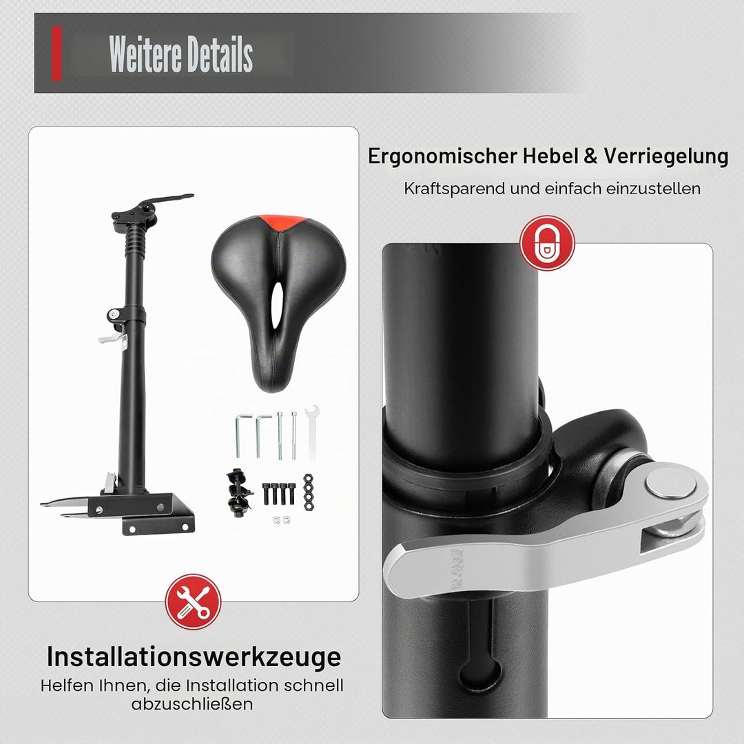 Elektrorollersitz für Erwachsene, Universel Elektrscooter Sattel Tragbar Scooter E-Scooter Zubehör T