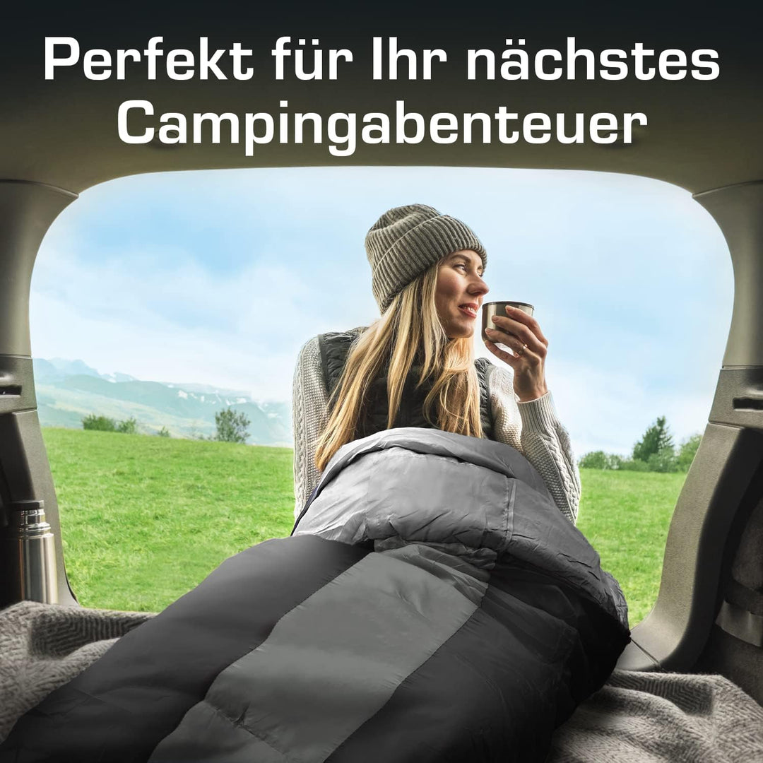 Active Era Mumienschlafsack – Schlafsack Winter und Sommer, -10°C bis 10°C - Wasserabweisend und Win