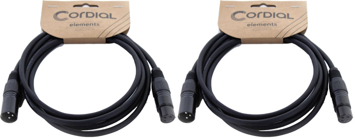 CORDIAL Kabel ECL EM5FM Kabel MICROPHONE Elements symmetrisch XLR (Packung mit 2) 5 M (Packung mit 2