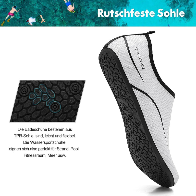 Sixspace Badeschuhe Wasserschuhe Strandschuhe Schnell Trocknend Schwimmschuhe Breathable Aquaschuhe