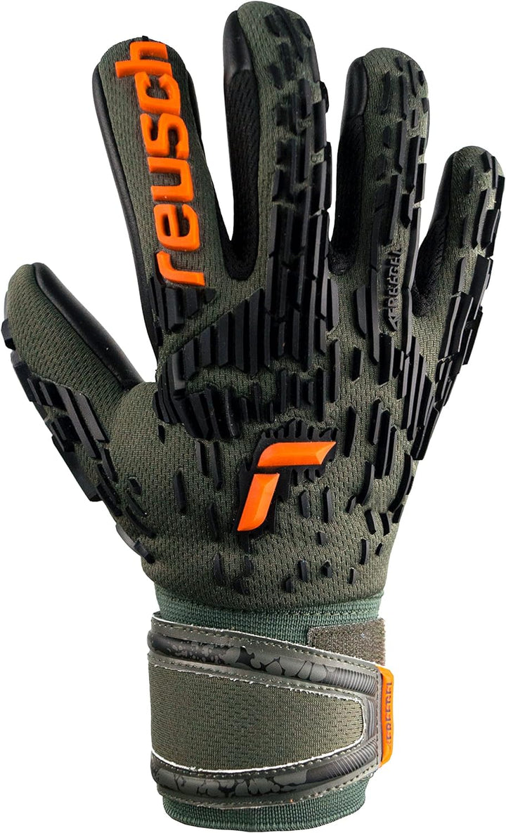Reusch Unisex Jugend Attrakt Freegel Silver Fingerhalter Junior warthandschuhe 5 Gren / Shock orng /