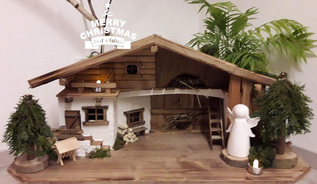 Grosse Weihnachtskrippe-(W11)-Krippe Krippenstall