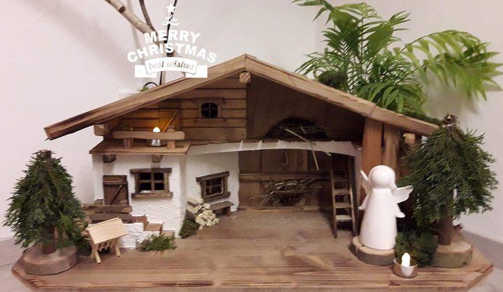 Grosse Weihnachtskrippe-(W11)-Krippe Krippenstall