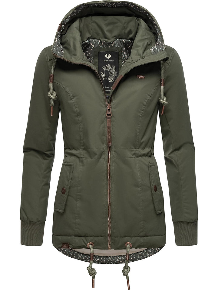 Ragwear Damen Winterjacke Outdoorjacke wasserdicht mit Kapuze YM-Danka XS-6XL XL Dark Olive22, XL Da