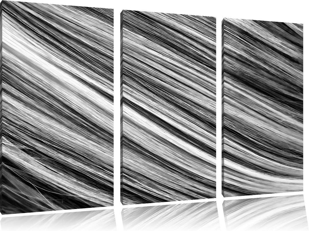 Pixxprint Monocrome, Bunte Streifen 3-Teiler Leinwandbild 120x80 Bild auf Leinwand
