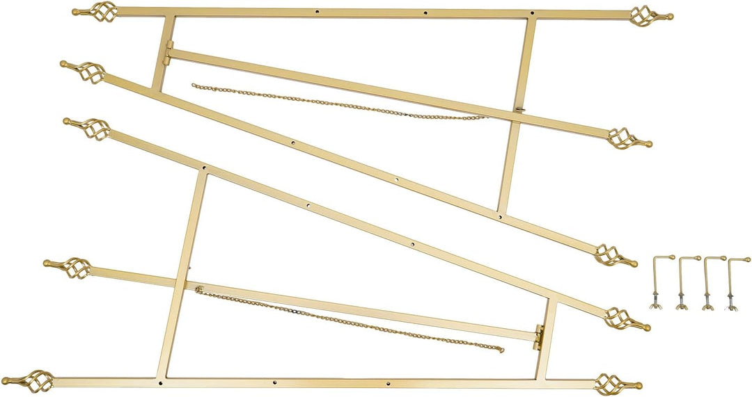 2 Stück Portable Staffelei Ständer, Bodenverstellbares Metall Gold Staffelei Stand, Verstellbares St
