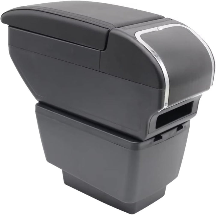 KAERGK Auto Armlehne für Skoda Fabia 3 2015-2017 Doppelschicht Mittelkonsole Grosse Aufbewahrungsbox