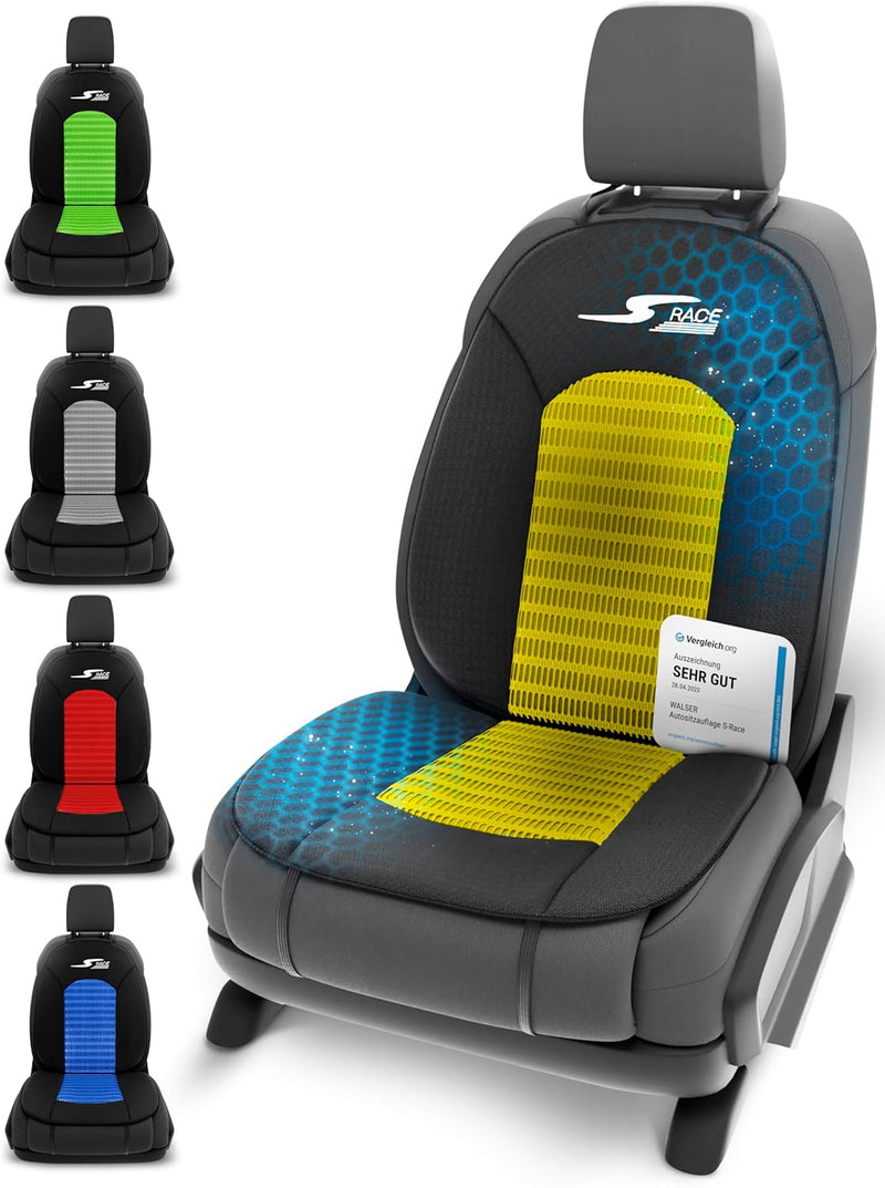 Walser Car Comfort Auto-Sitzauflage S-Race, Auszeichnung Sehr Gut* Autositzauflage, Sitzkissen-PKW,