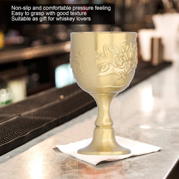 Vintage Bronze Weinbecher, Vintage handgemachte Messing König Royal Chalice geprägte Tasse für Geträ