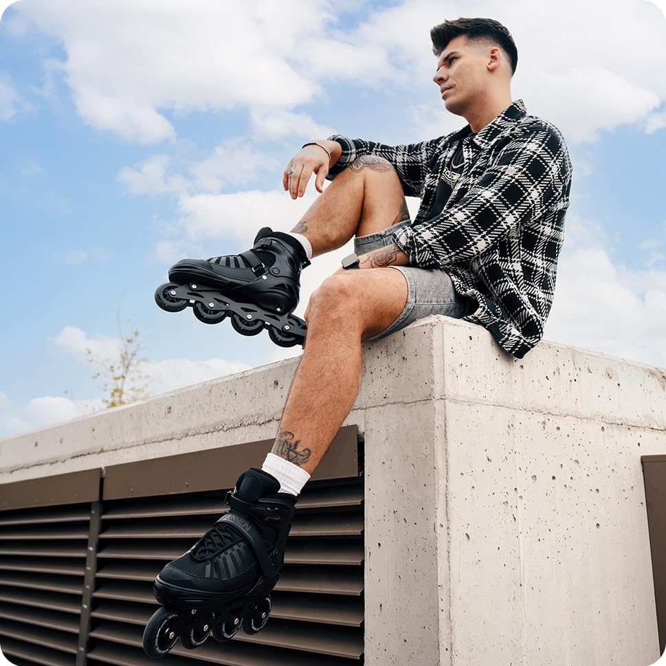 RAVEN Inline Skates Inliner für Kinder und Erwachsene OPTIONAL 2in1 mit Schlittschuhen verstellbar O