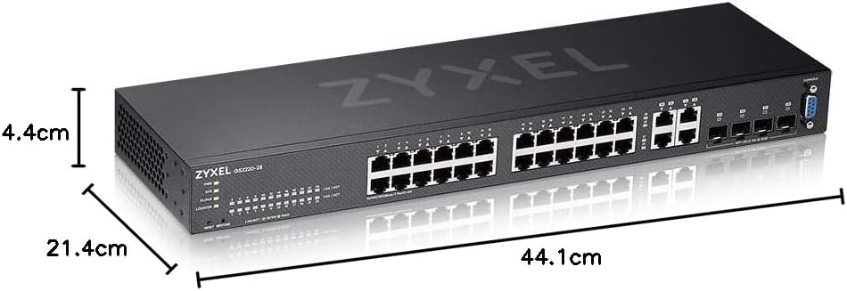ZyXEL GS2220-28-EU0101F Network Switch Managed L2 Gigabit Ethernet (10/100/1000) Black, GS2220-28-EU
