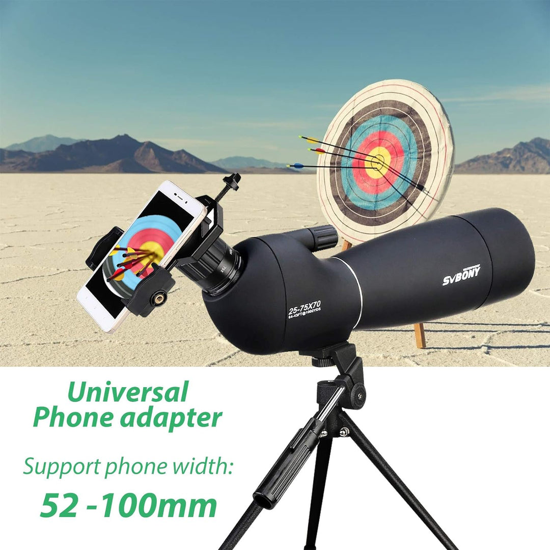Svbony SV28 Spektiv, 25-75x70 Spektiv mit Stativ, HD BAK4 Prisma FMC Objektiv Spektiv mit Telefonada