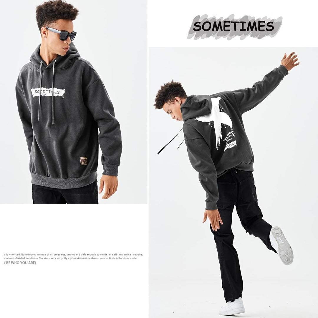 Moshtashio Hoodie Herren Basic Kapuzenpullover Langarm Sweatshirts Classic Männer Sweatjacke Druck P