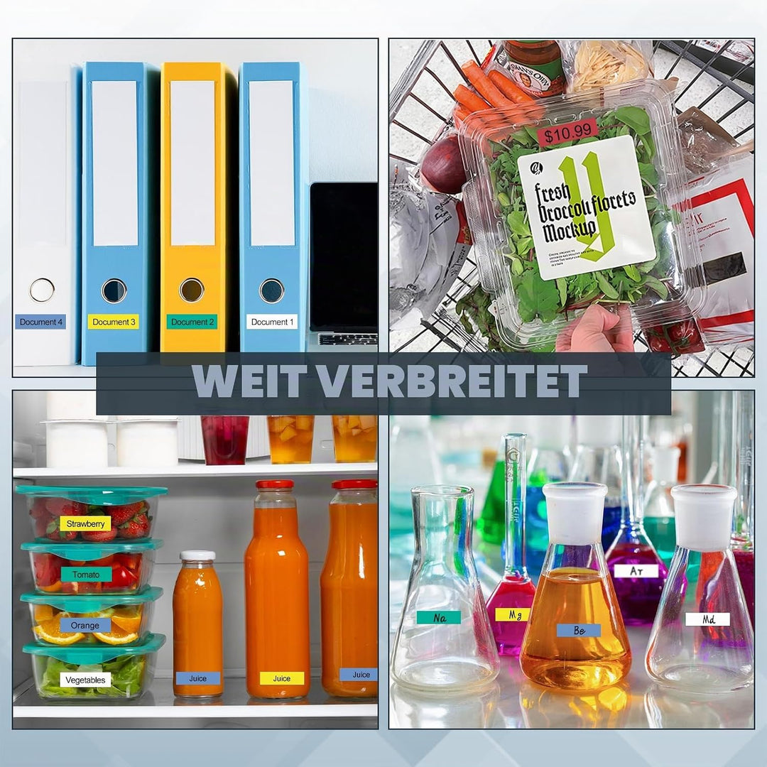 Thboxes 6 Rollen Etikettenband 12mm TZe-231 TZe-431TZe-531TZe-631 TZe-731 Kompatibel mit Brother P-T