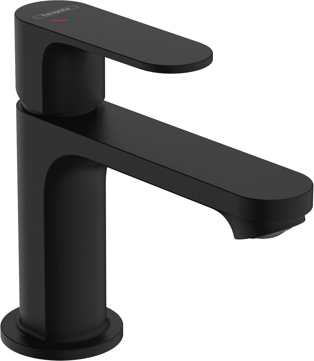 Hansgrohe Rebris S Armatur Coolstart mit Zugstangen-Ablaufgarnitur und Ablaufgarnitur in Matt Schwar