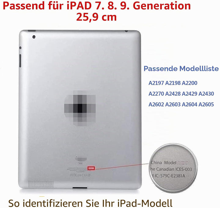Ersatzbildschirm Compatible für iPad 10.2 2019 iPAD 7 7th A2197 A2200 A2198 A2232 LCD Display kompat