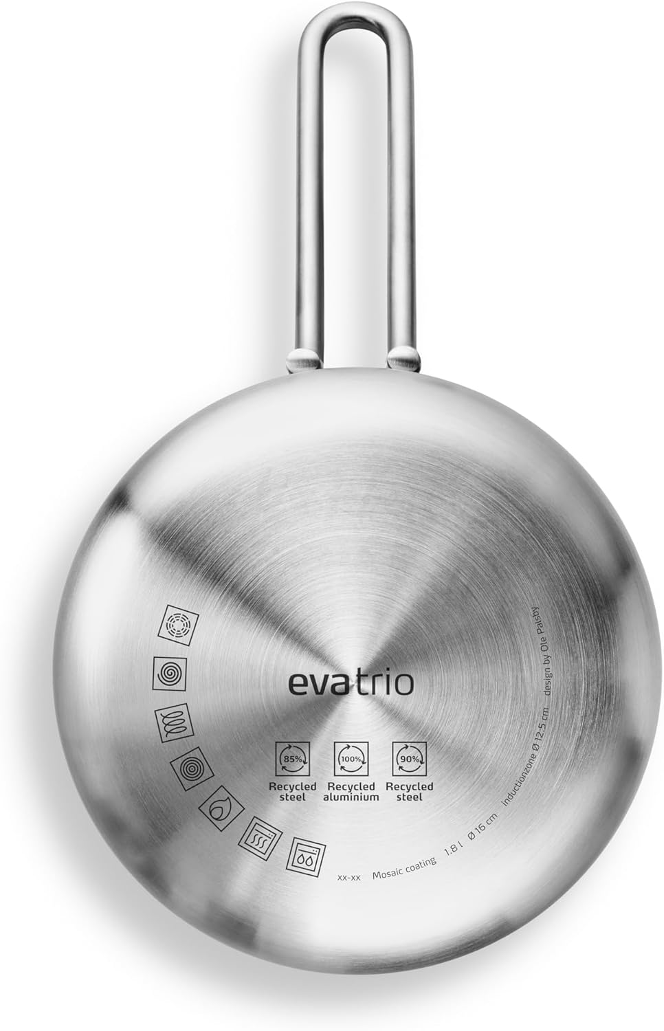 Eva Trio | Multi Kasserolle 1,8 l 16 cm Mosaic keramische Slip-Let-Antihaftbeschichtung | Der Kasser