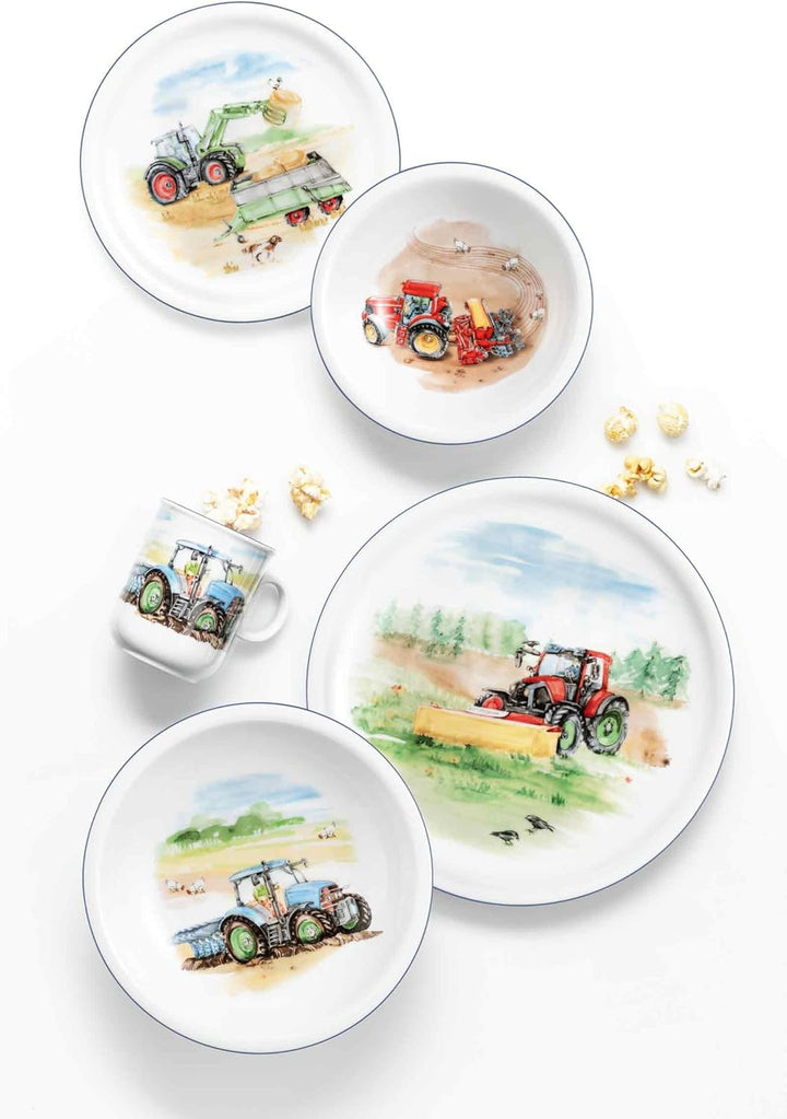 Seltmann Weiden Compact Kindergeschirrset 5-teilig, Teller-Set Schale und Becher für Kinder, Kinders