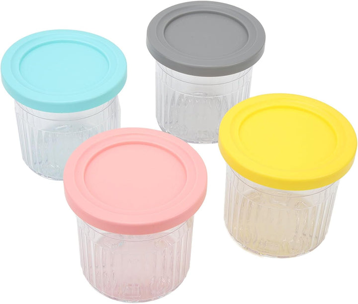 4er-Pack Wiederverwendbare 600-ml-Eisbecher – Spülmaschinenfeste Gefrierbehälter für Eismaschinen de
