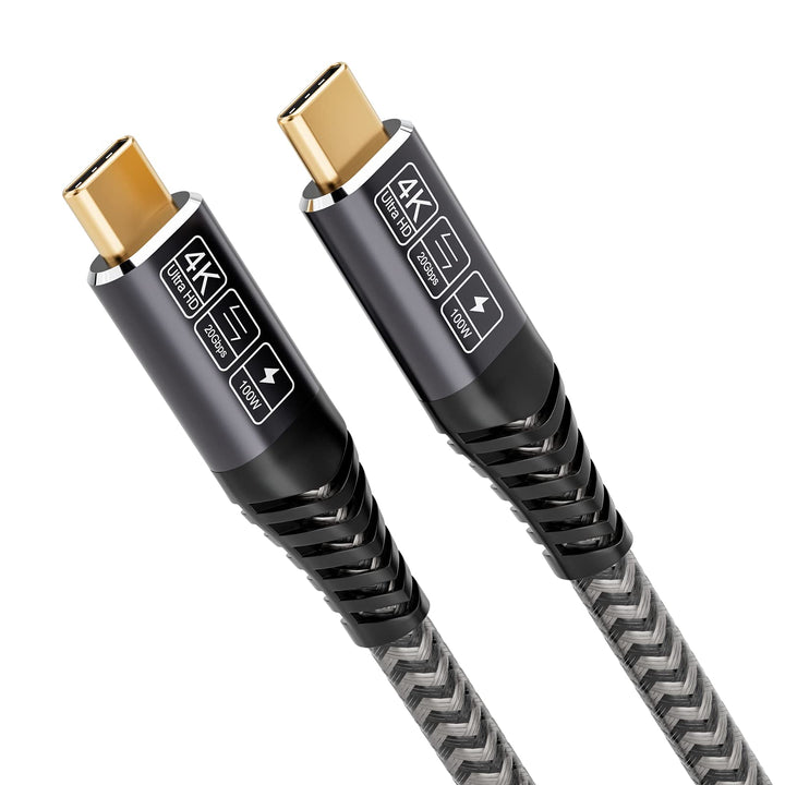 CAKOBLE USB C Kabel auf USB C 2M, USB 3.2 Gen2 Typ C ladekabel, 20 Gbps Datenübertragung, 100W 20V/5