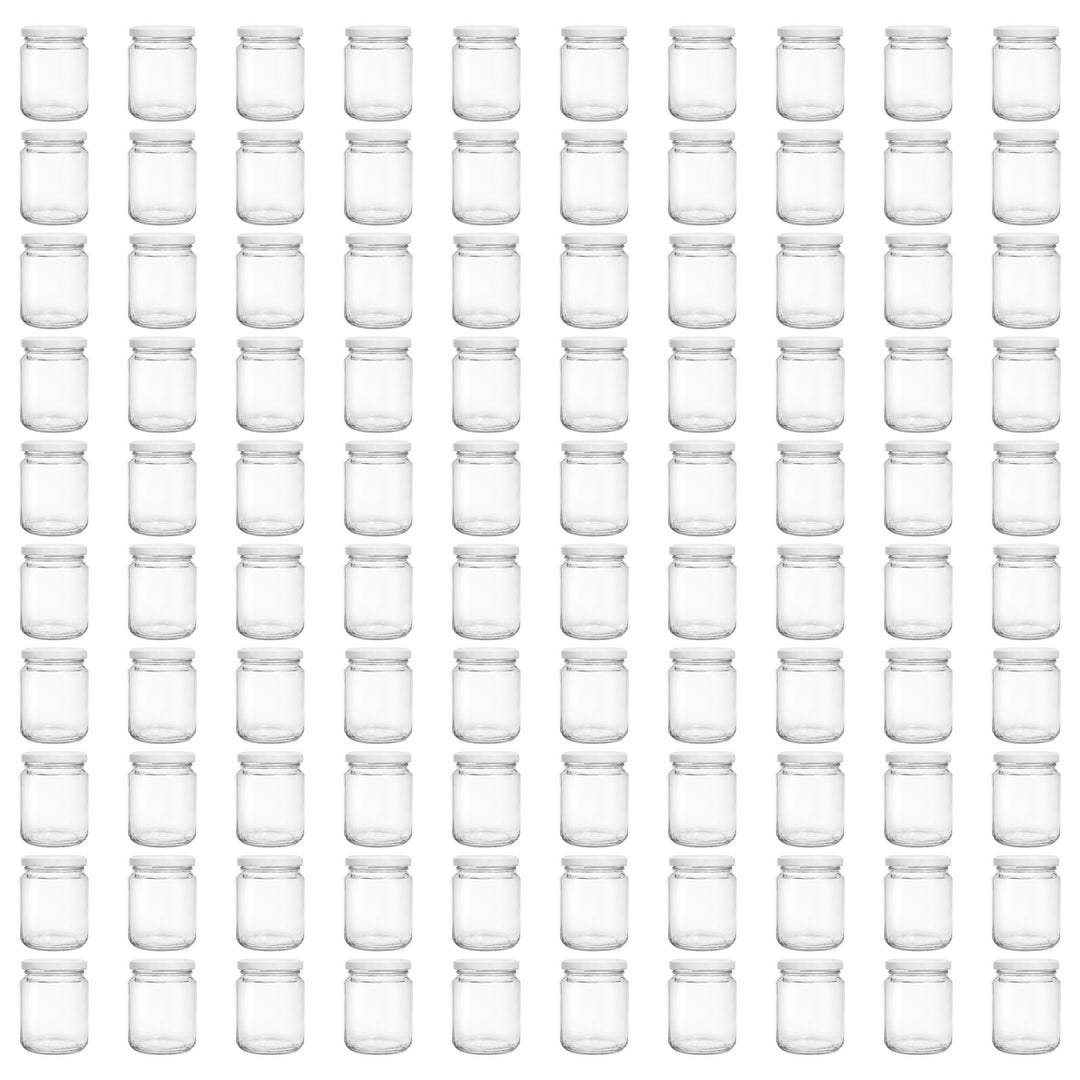 Vitrea 200x Marmeladengläser 275 ml - mit Deckel Weiss TO 66 - Einmachgläser zum befüllen mit Schrau