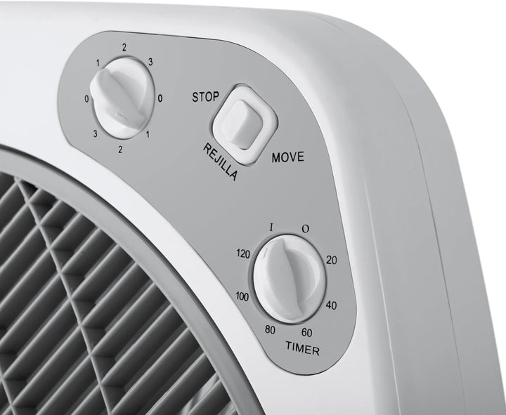 Orbegozo BF 0140 - Ventilator Box Fan mit 3 Geschwindigkeiten, Drehfunktion, Timer, Blattgrösse von