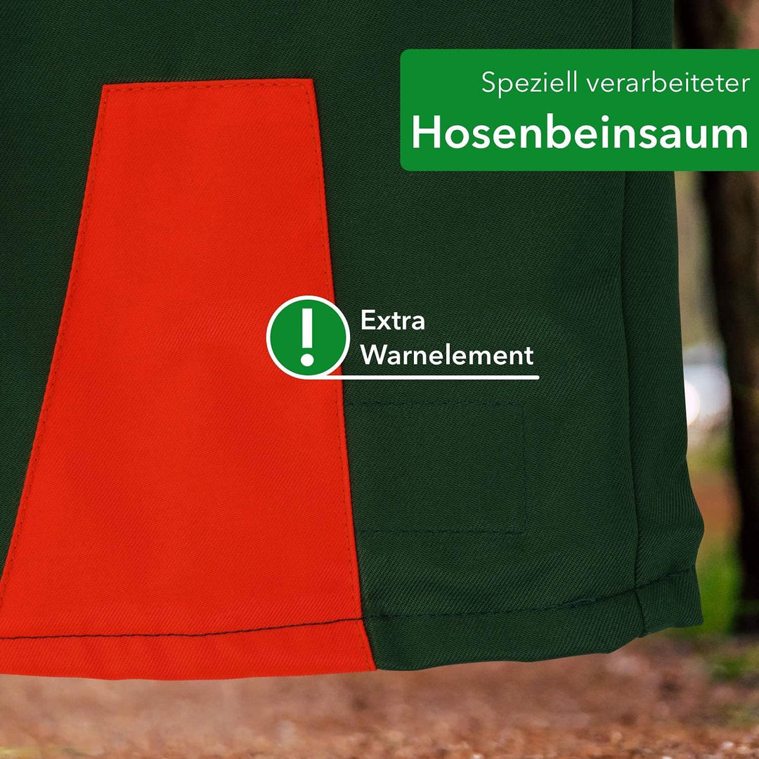 Profi Schnittschutzlatzhose KWF Latzhose Schnittschutzhose Forsthose made in Germany, Grün