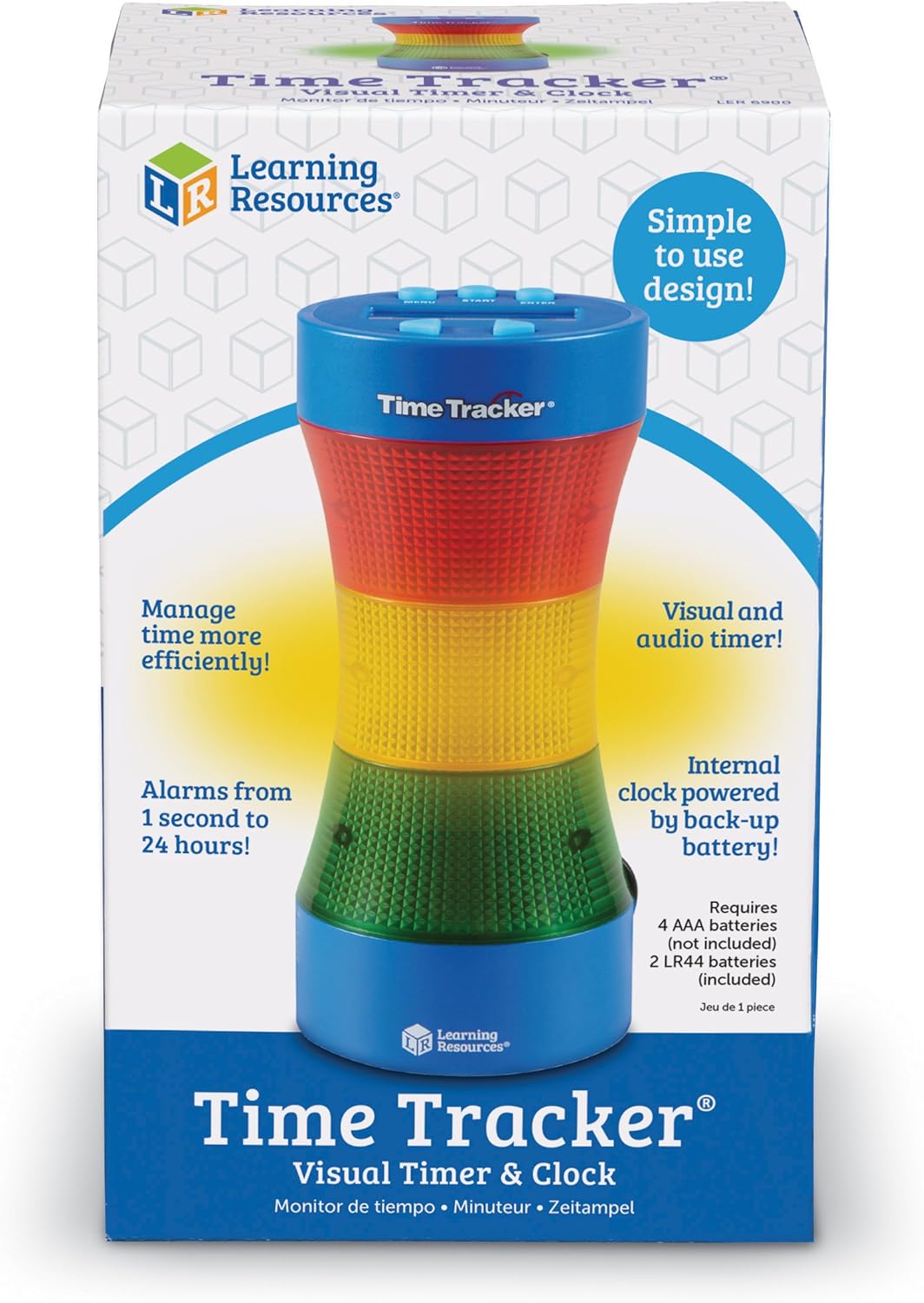 Learning Resources Time Tracker 2.0 Ohne zusätzliche Batterien, Ohne zusätzliche Batterien