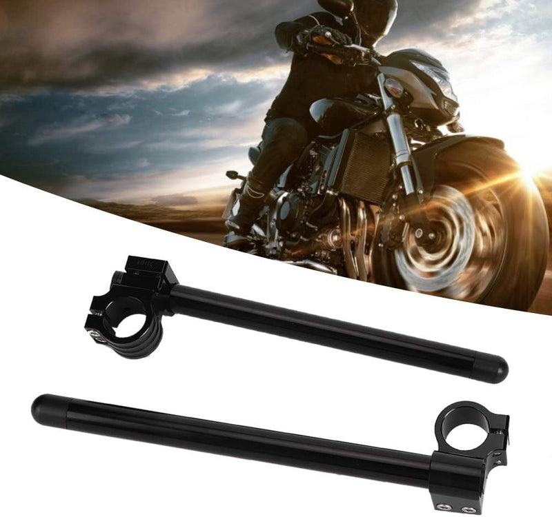 Nikou Motorrad Modifizierte Trennlenker, 2 Stück Stummellenker 41 mm Lenker Universal Aluminium Hoch