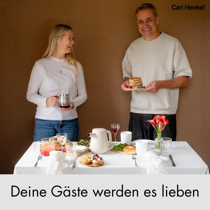 ARCA X-Tract Kaffeekanne Porzellan mit Filter 1,2l | Coffee Maker für 4-10 Tassen | Kaffeebereiter m